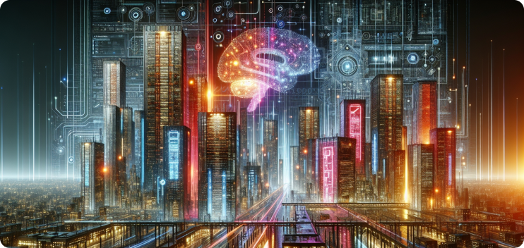 Smart city illustration for Laravel web application development