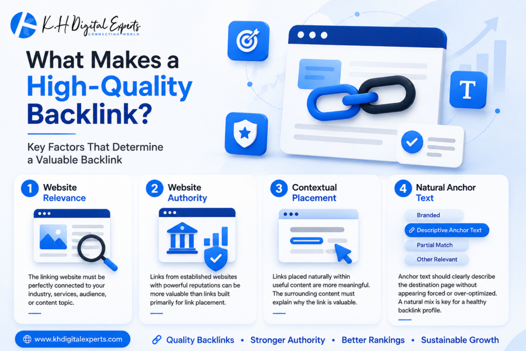 SEO infographic highlighting the importance of quality backlinks for SEO success in 2026.